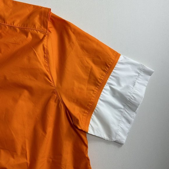 Nike 1/4 Zip Pullover Short‎ Sleeve Orange White Mens Size Large Mesh Lined Golf - Picture 7 of 10